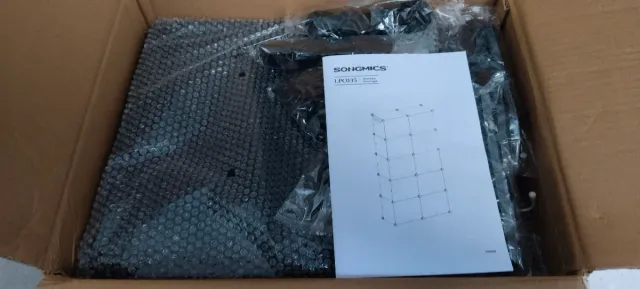 Zapatero modulare nero e trasparente