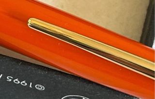 Montblanc Penna Arancione Oro Fuori Produzione