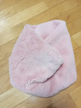 Braga cuello niña terciopelo rosa