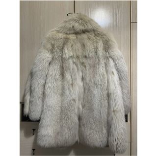 Pelliccia volpe beige/bianca linciata