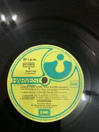 Vinilo Scorpions Love At First Sting