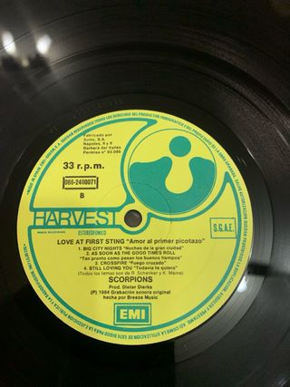 Vinilo Scorpions Love At First Sting