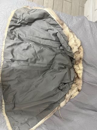 Pelliccia volpe beige/grigia