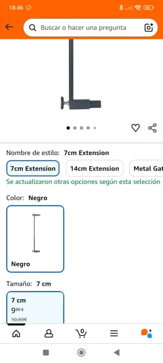 Puerta de seguridad para escalera 70-85 cm Safety
