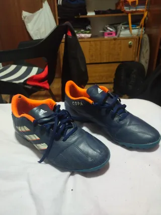 Adidas Copa Botines Fútbol Azul Naranja
