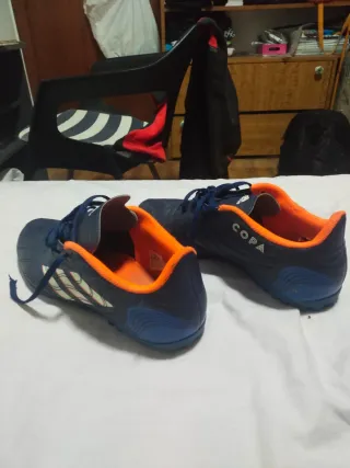 Adidas Copa Botines Fútbol Azul Naranja