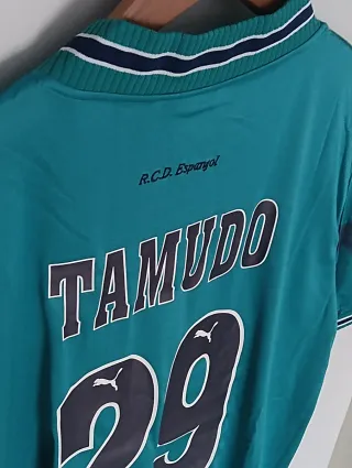Camiseta RCD Espanyol retro. Tamudo 29. Talla XL