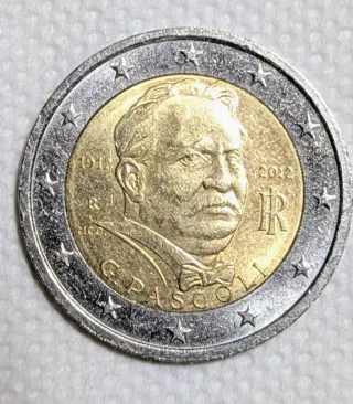 Moneta 2 Euro Commemorativa G. Pascoli
