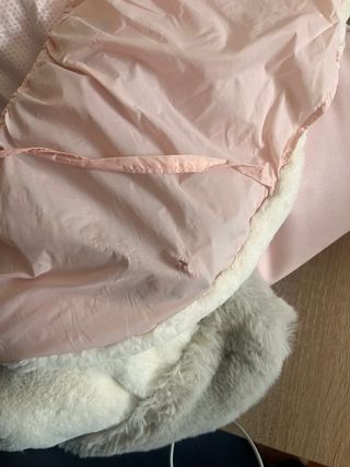 Saco de cochecito rosa con forro de pelo Mayoral