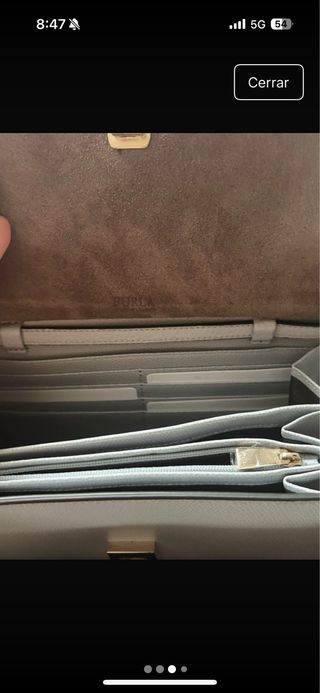 Bolso Furla gris y neceser bimba y Lola verde