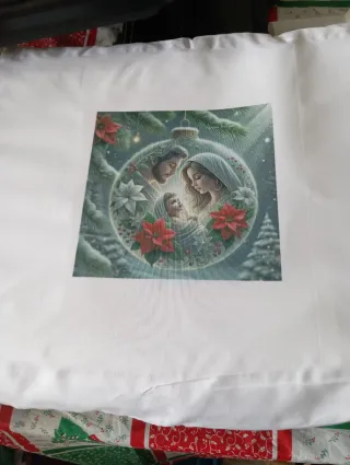 Federa cuscino decorata con campane natalizie