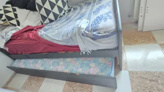 Estructura de cama nido y 2 somieres laminas