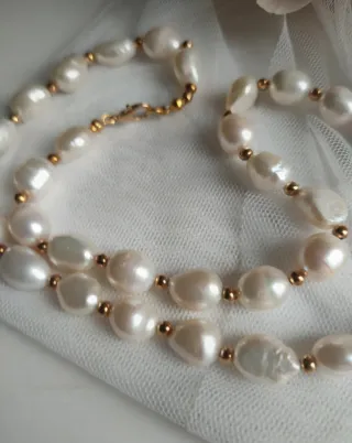 Collana perle e oro