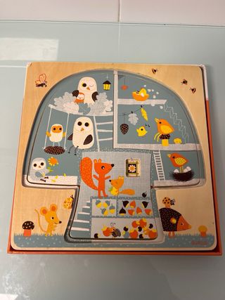 Puzzle Djeco 3 Niveles Casita Árbol