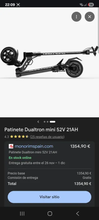 Dualtron Mini 52V 21AH