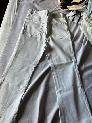 Pantalón campana blanco