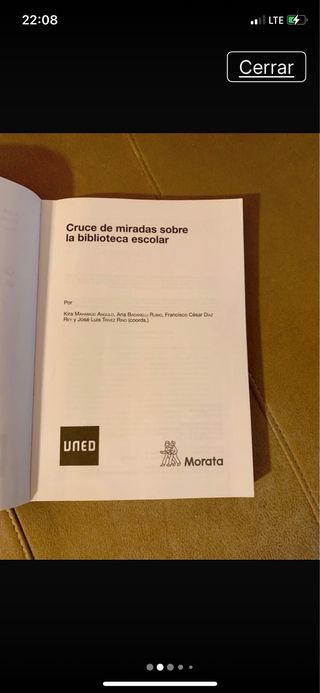 Libro Cruce de Miradas sobre la Biblioteca Escolar