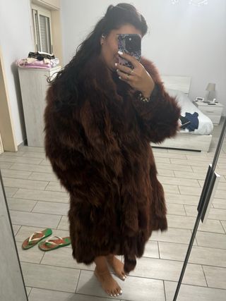 Pelliccia volpe  lunga rossiccia