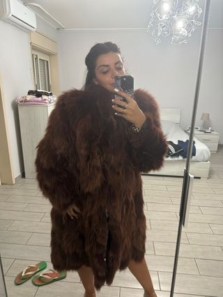 Pelliccia volpe  lunga rossiccia