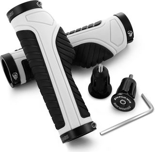 Puños Bicicleta Ergonómicos Blanco y Negro