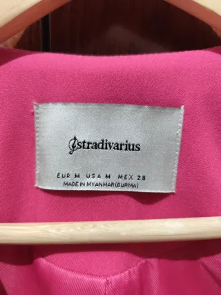 Americana Vestido Doble Botonadura Fucsia