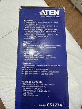 ATEN 4 Puertos USB 2.0 KVME Switch