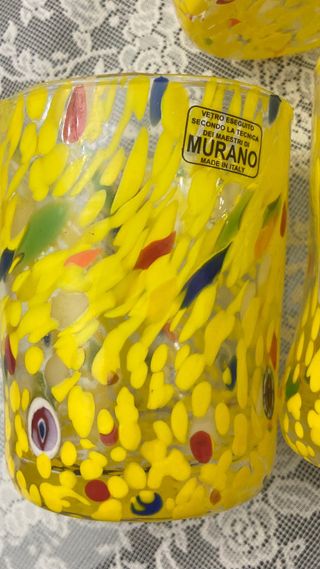 Bicchieri in vetro di Murano