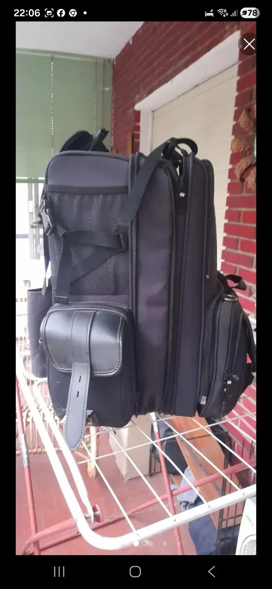 Maleta para moto negra