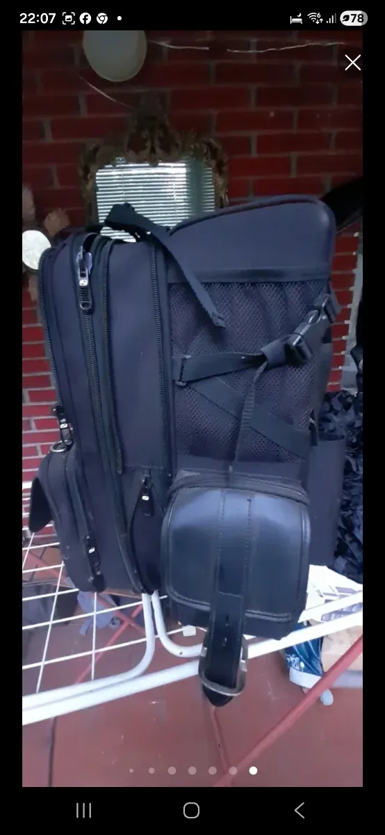 Maleta para moto negra