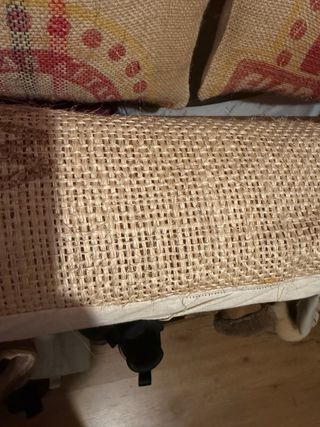 Mueble rústico madera y yute: banco y zapatero