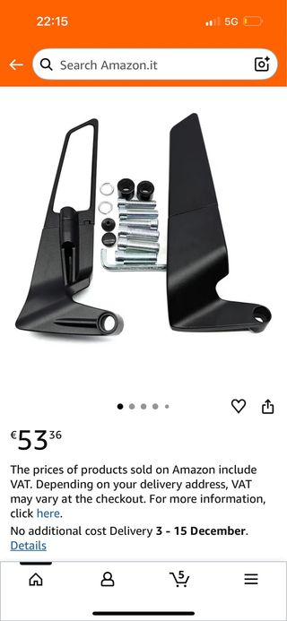 Specchietti Moto Neri