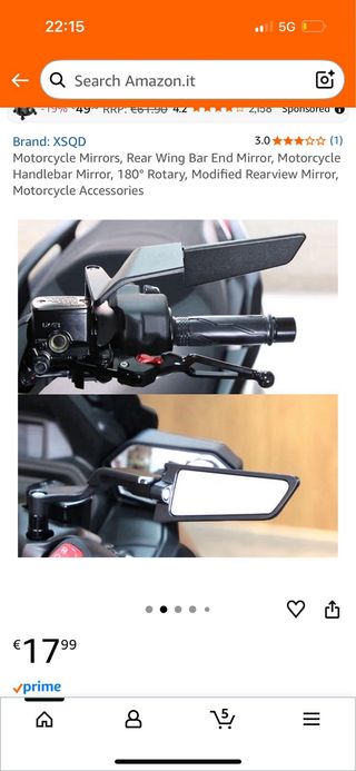 Specchietti Moto Neri