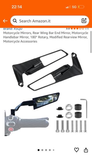 Specchietti Moto Neri