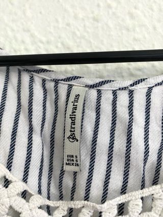 Top tirantes rayas crochet Stradivarius