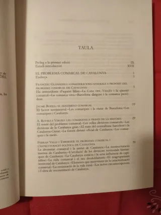 El problema comarcal de Catalunya