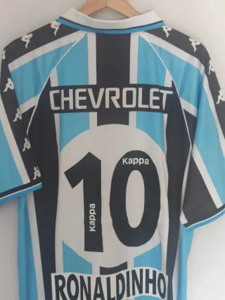Camiseta Grêmio Retro. Ronaldinho 10. Talla XL