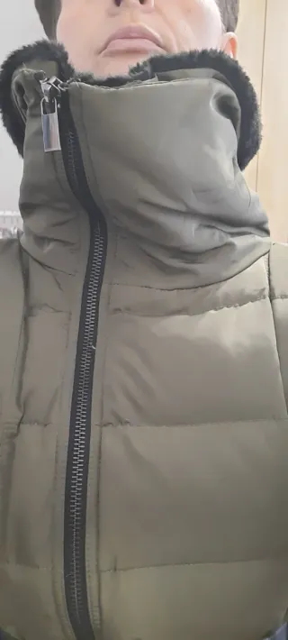 Abrigo Anorak Mujer Mango Verde Oliva