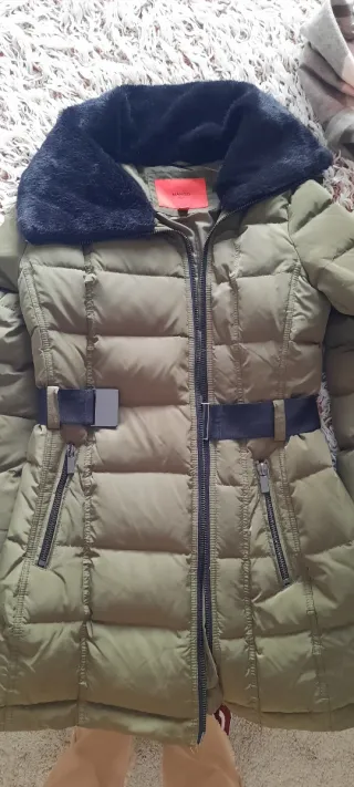 Abrigo Anorak Mujer Mango Verde Oliva