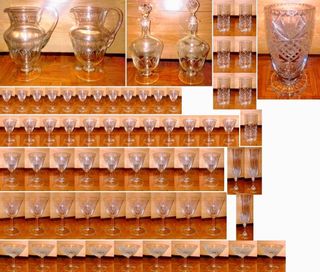 SERVIZIO in CRISTALLO PURO, DI BOHEME, ANNI '40