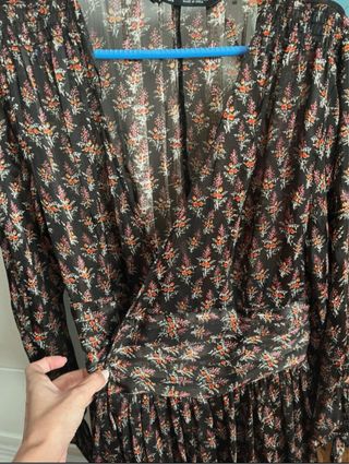 Vestido estampado flores Zara