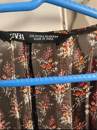 Vestido estampado flores Zara