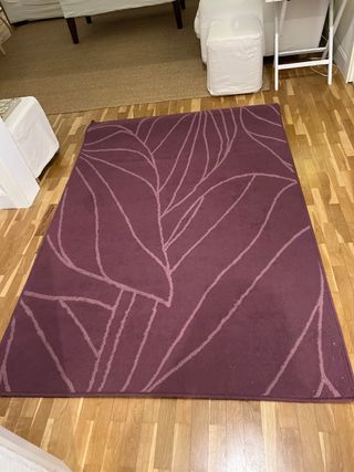 Alfombra Ikea Morada Diseño Hojas