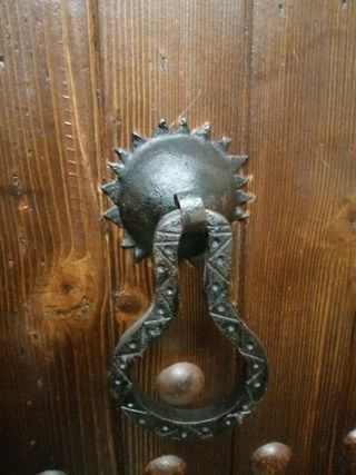 Puerta madera exterior medio punto