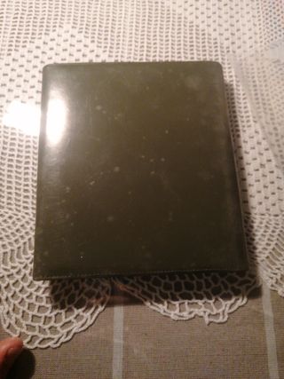 Antigua cartera pañuelos verde y dorado