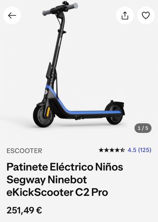 Patinete Eléctrico Segway Ninebot C2 Pro