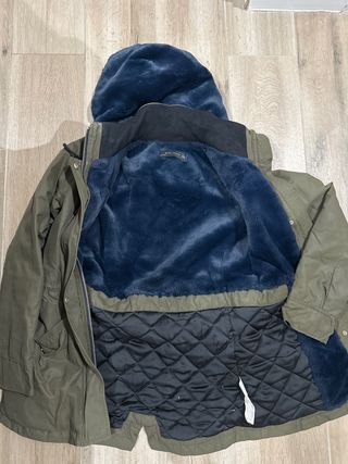 Parka Zara Talla M Forro Azul