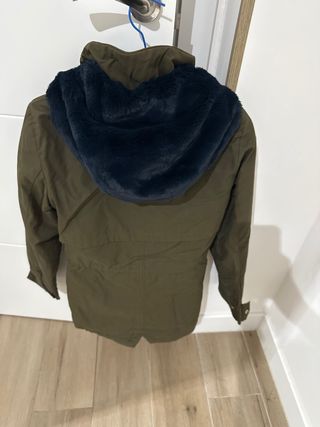 Parka Zara Talla M Forro Azul