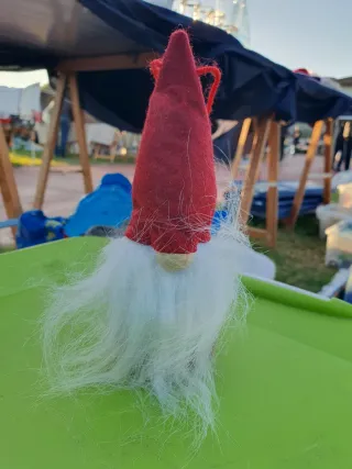 Gnomo Natale Fermaporte Rosso Bianco