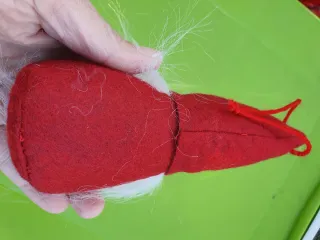 Gnomo Natale Fermaporte Rosso Bianco