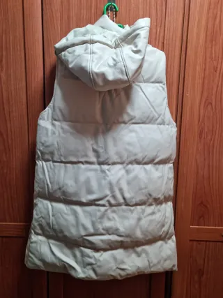 Chaleco acolchado mujer beige